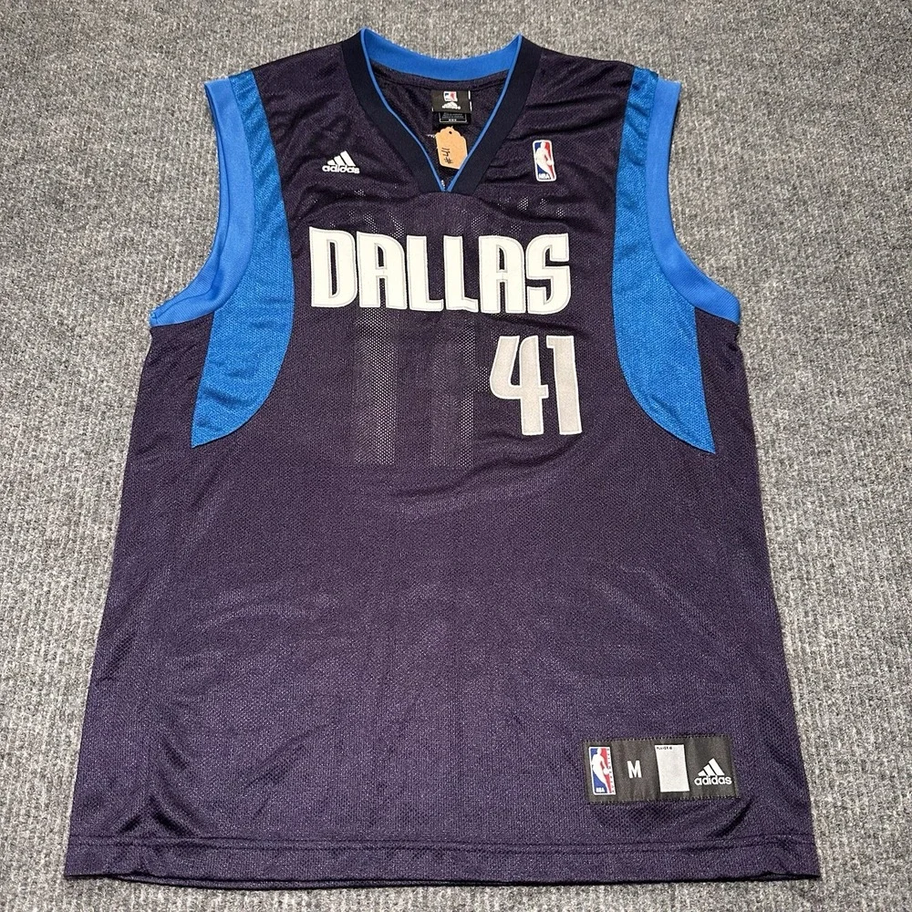 DIRK NOWITZKI #41‎ NBA DALLAS MAVERICKS SWINGMAN HOME JERSEY Adidas Size Medium